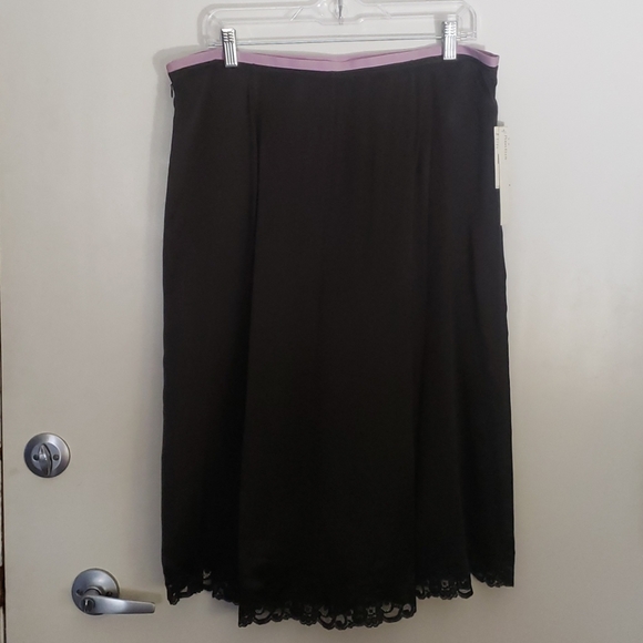 Perry Ellis Dresses & Skirts - Chocolate Brown Silk Skirt